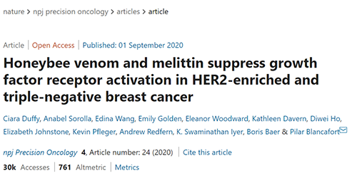 攻克三阴性乳腺癌，，，蜜蜂毒液竟是要害？？